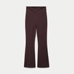 Leggings bootcut taille haute stretch marron fonc&eacute;