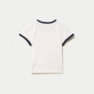 T-shirt col rond manches courtes ecru