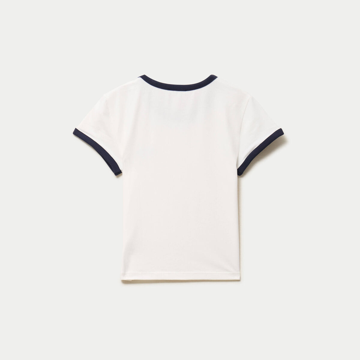 T-shirt col rond manches courtes ecru