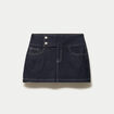 Jupe-short courte en jean denim brut ado