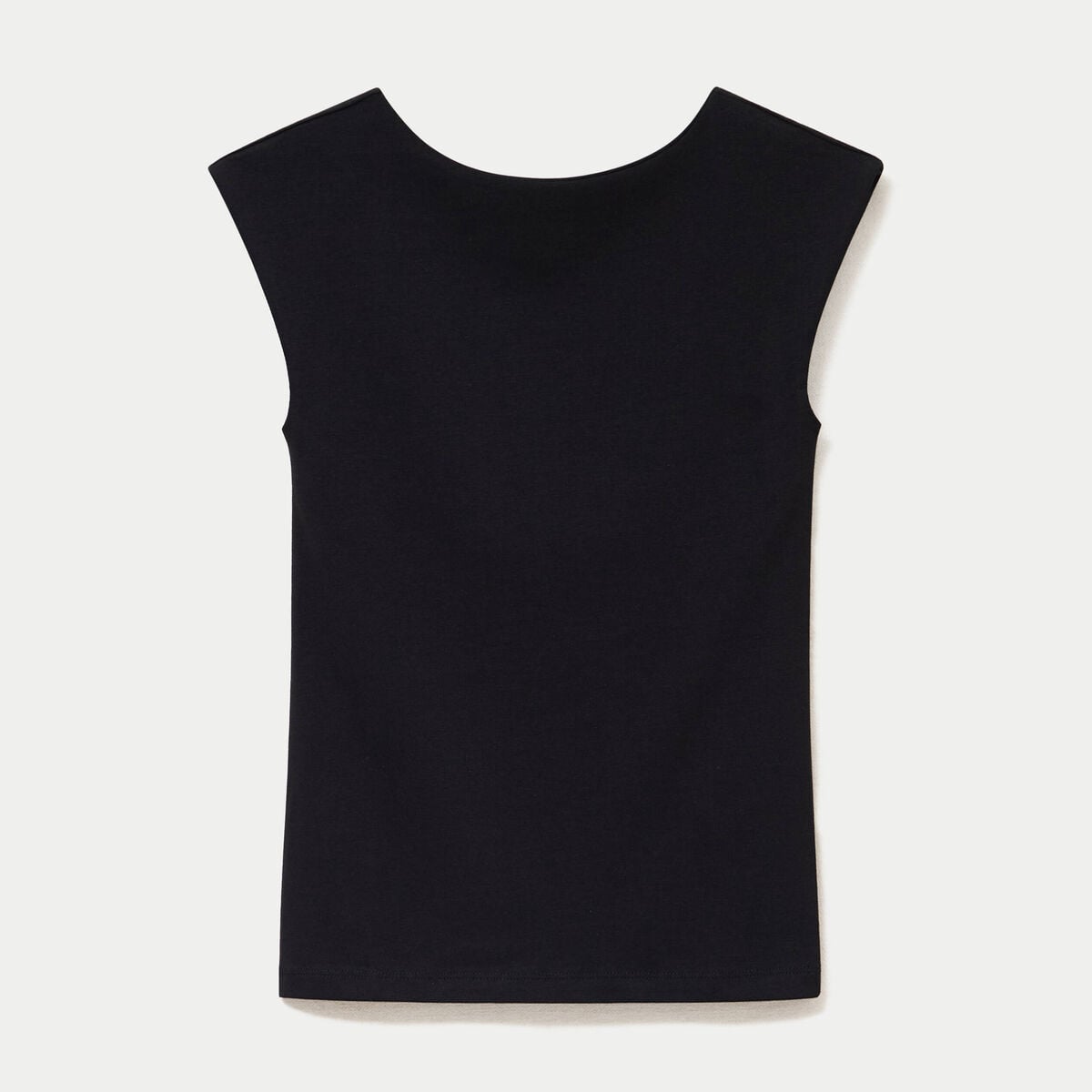 Top ajust&eacute; sans manches d&eacute;collet&eacute; dos noir