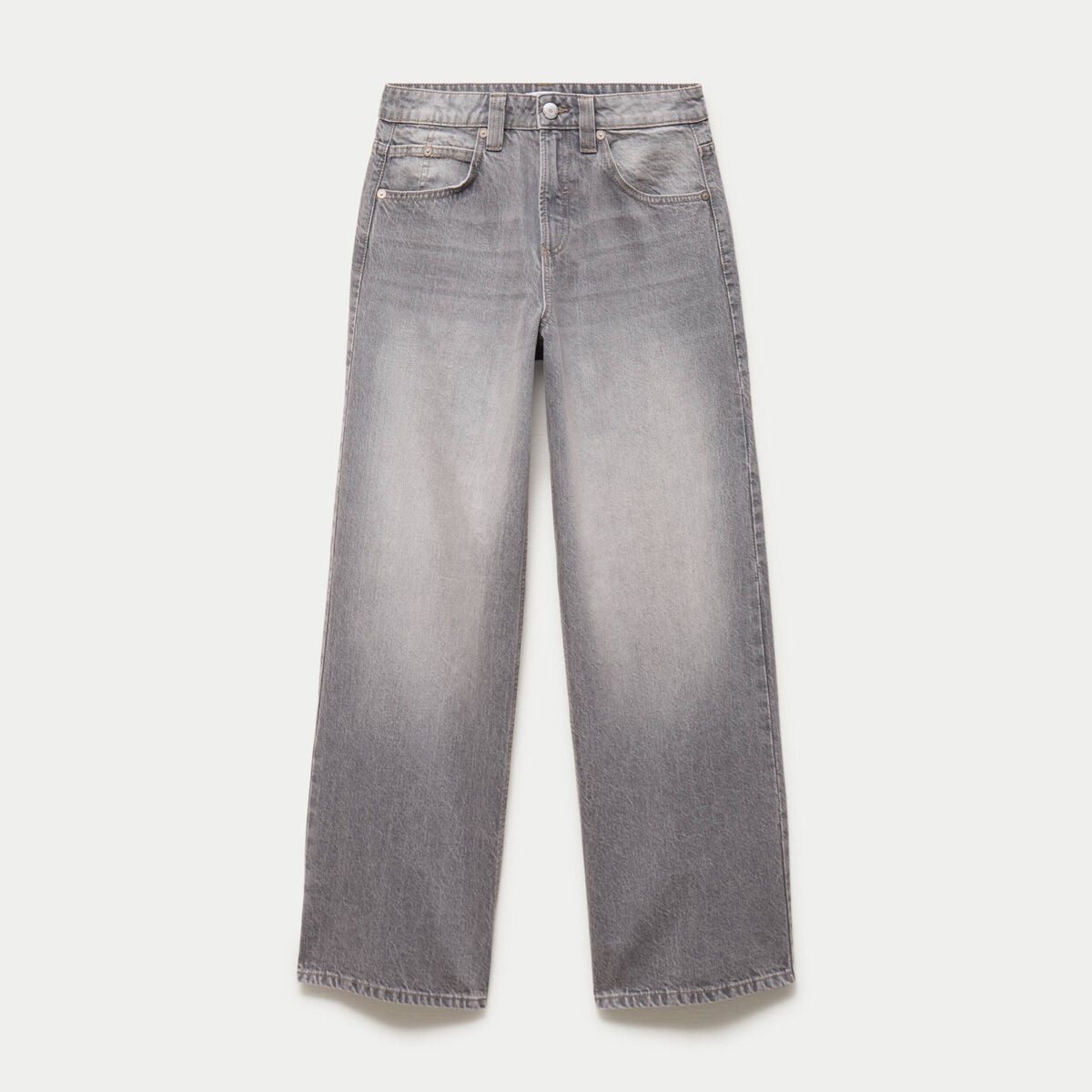 Jean Max loose taille basse denim gris