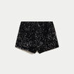 Short slim cigarette &agrave; sequins noir