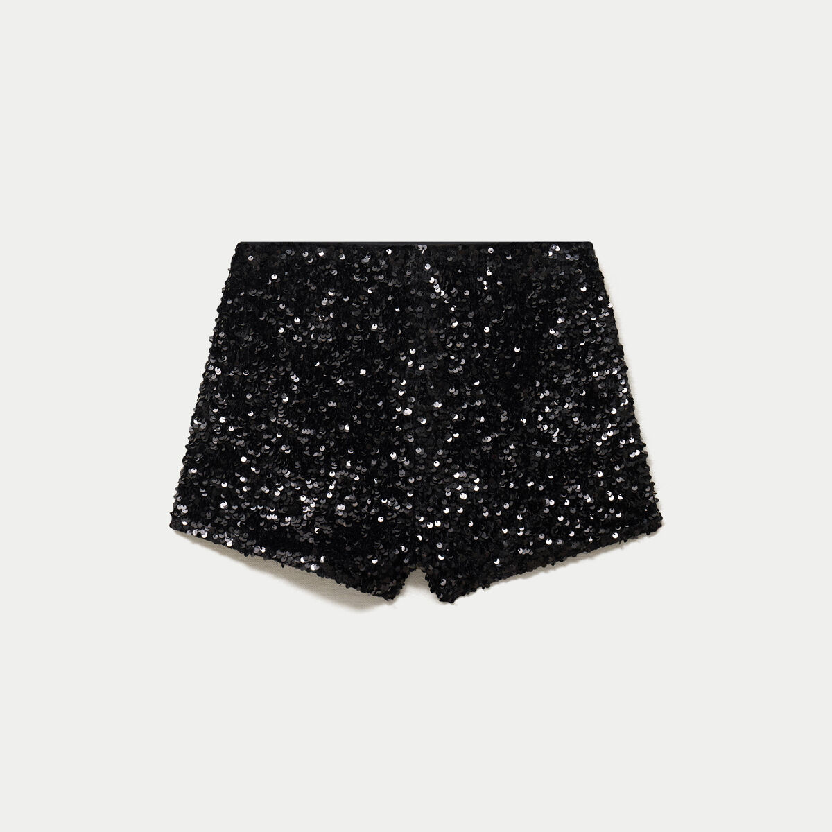 Short slim cigarette &agrave; sequins noir