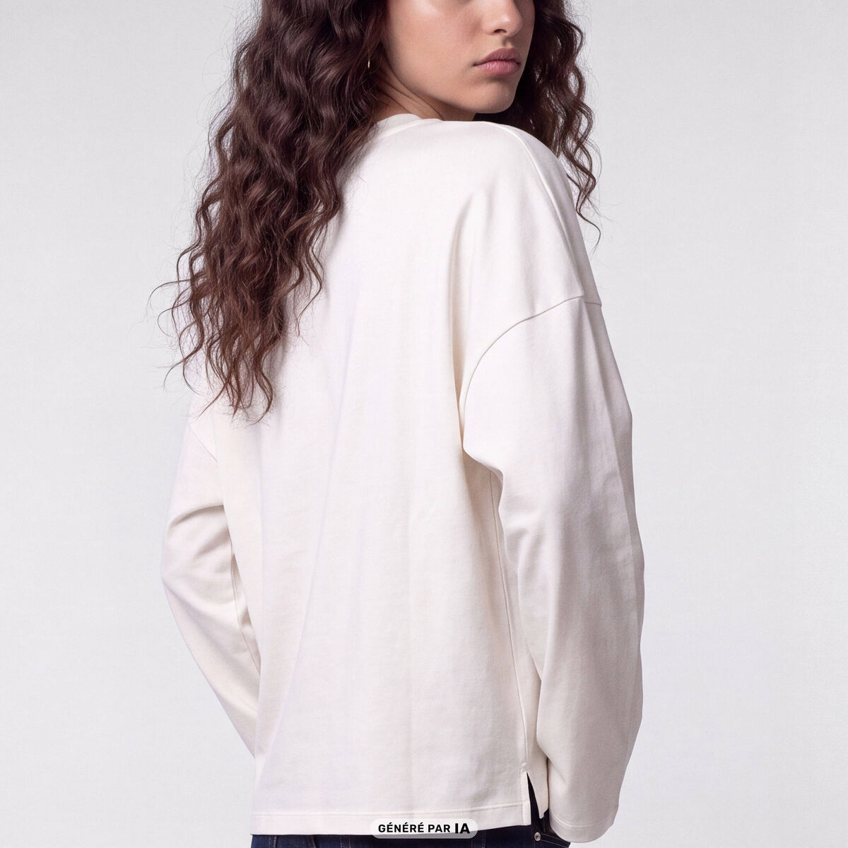 T-shirt manches longues ecru
