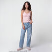 Jean wide leg taille standard denim triple stone ado