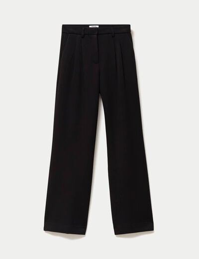 Pantalon flare stretch taille standard noir