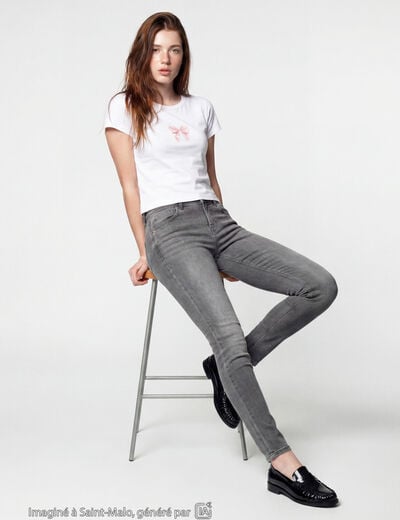 Jean Zoe skinny taille standard denim gris