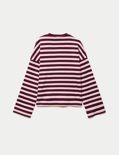 T-shirt manches longues bordeaux