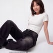 Jean Lenny wide leg taille basse denim noir