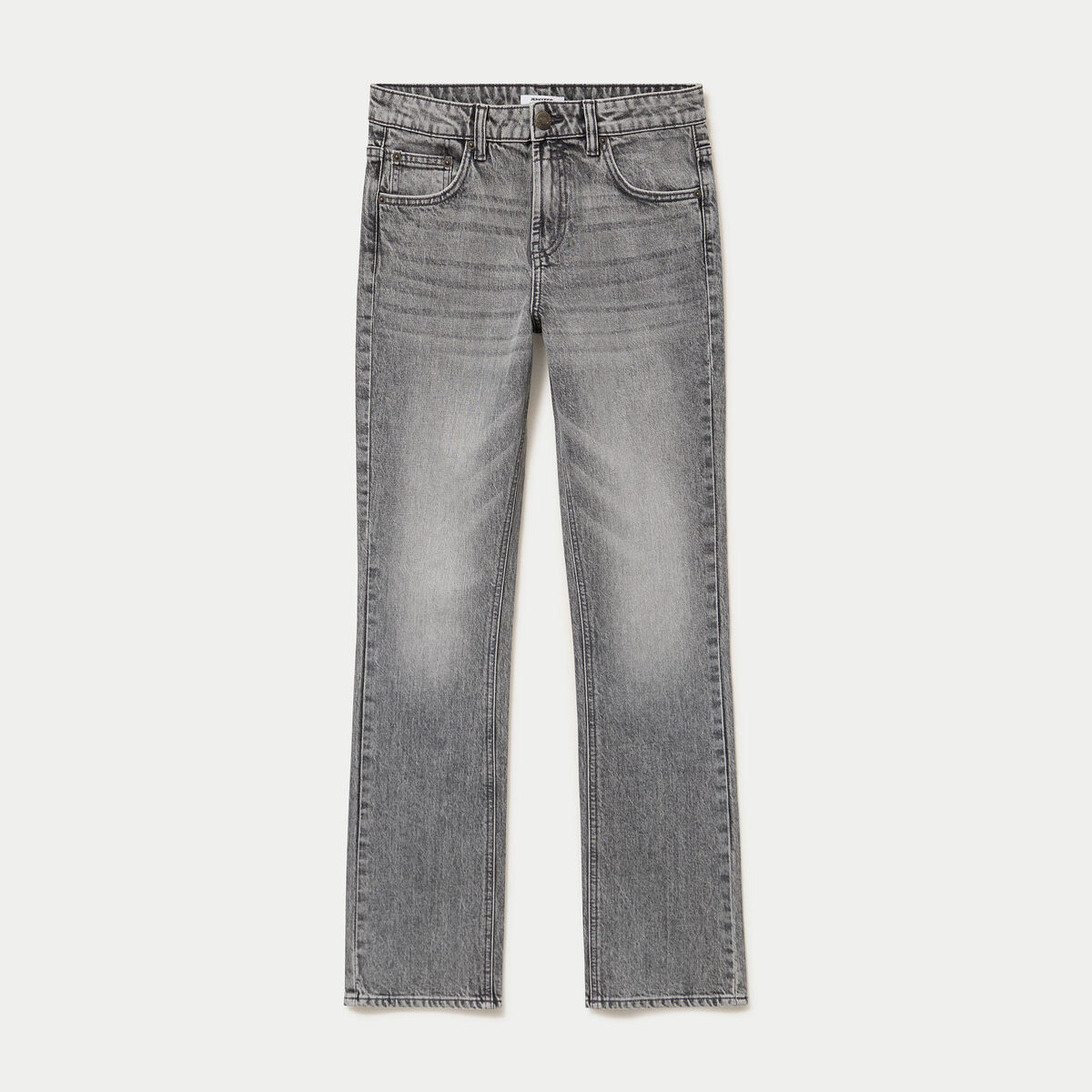 Jean regular taille standard denim gris ado