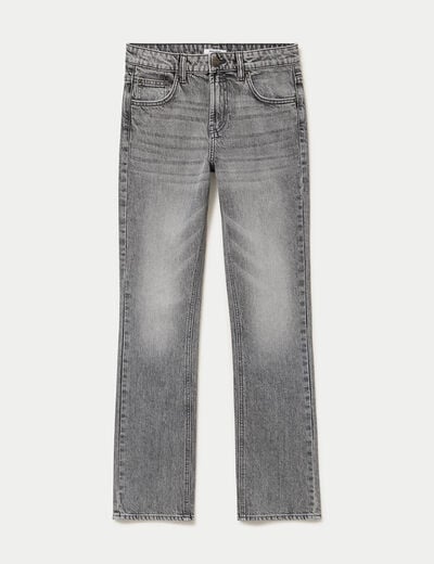 Jean regular taille standard denim gris ado