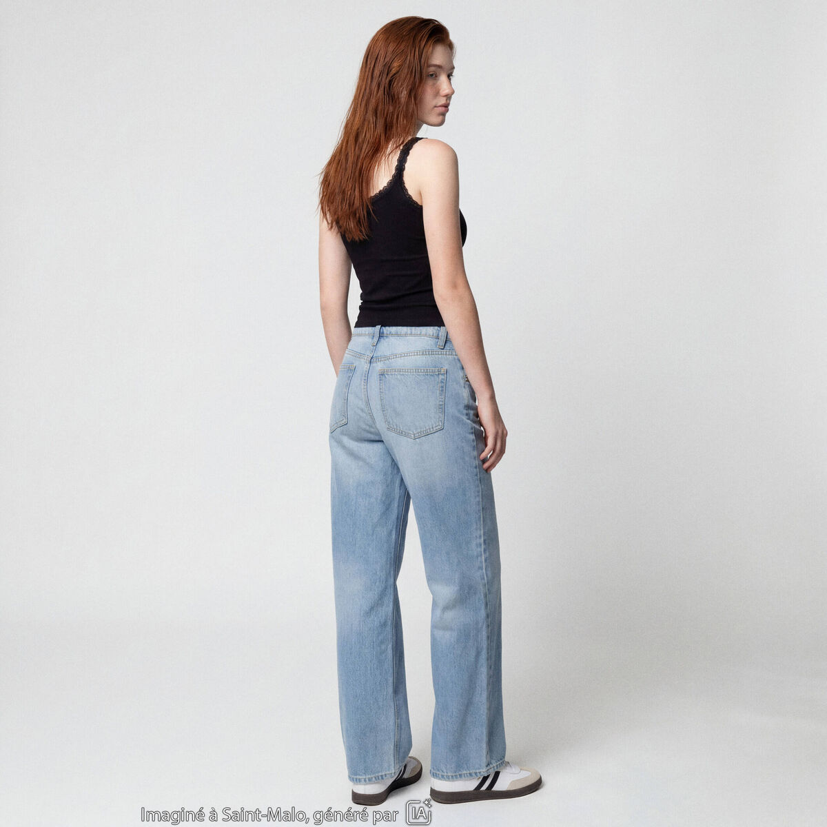 Jean Lenny wide leg standard denim triple stone