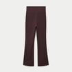 Leggings bootcut taille haute stretch marron fonc&eacute;