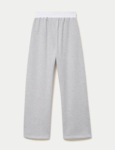 Jogging coupe large taille standard gris fonc&eacute;