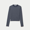 T-shirt manches longues bleu fonc&eacute;