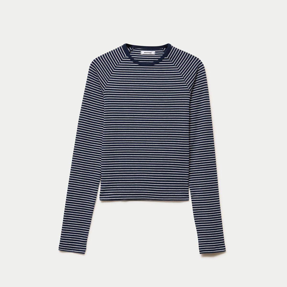 T-shirt manches longues bleu fonc&eacute;