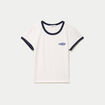 T-shirt col rond manches courtes ecru