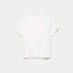T-shirt ajust&eacute; col rond manches courtes blanc