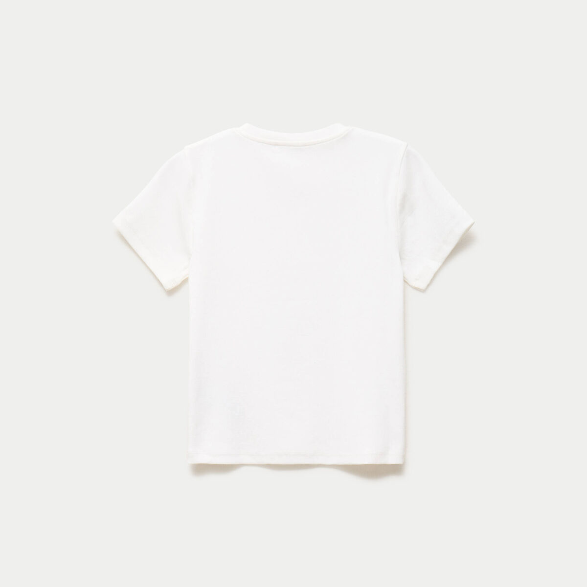 T-shirt ajust&eacute; col rond manches courtes blanc