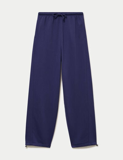 Jogging large &agrave; strass bleu marine