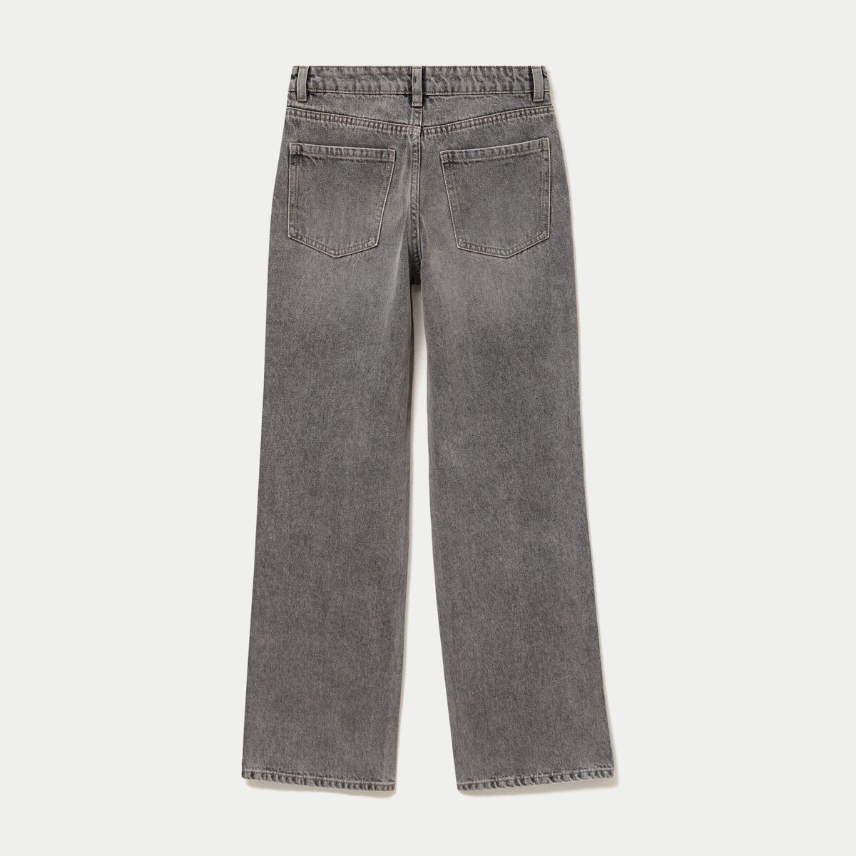 Jean Tom regular taille haute denim gris