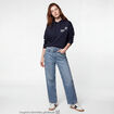 Jean Lenny wide leg taille standard denim double stone