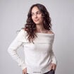 Pull col bardot manches longues ecru