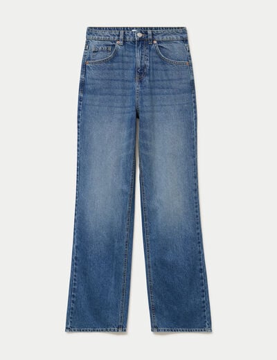 Jean Tom regular taille haute denim double stone