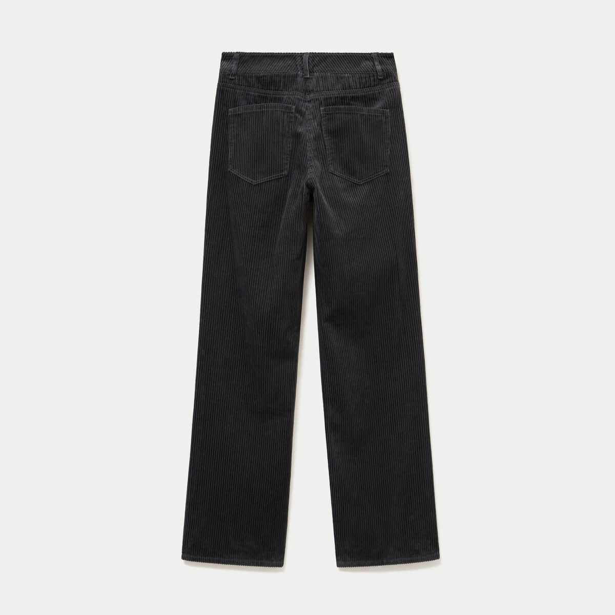 Pantalon bootcut en velours gris