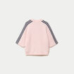 Pull col rond manches 3/4 rose clair
