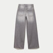 Jean loose taille basse denim gris ado