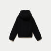 Blouson court droit effet polaire noir