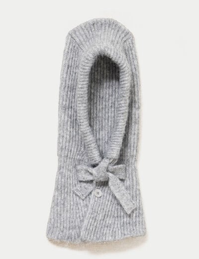 Cagoule &agrave; capuche gris clair
