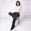 Pantalon bootcut stretch taille standard gris fonc&eacute;
