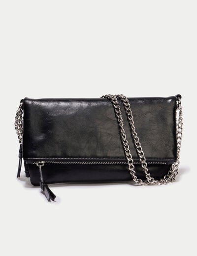Sac avec cha&icirc;ne noir ado