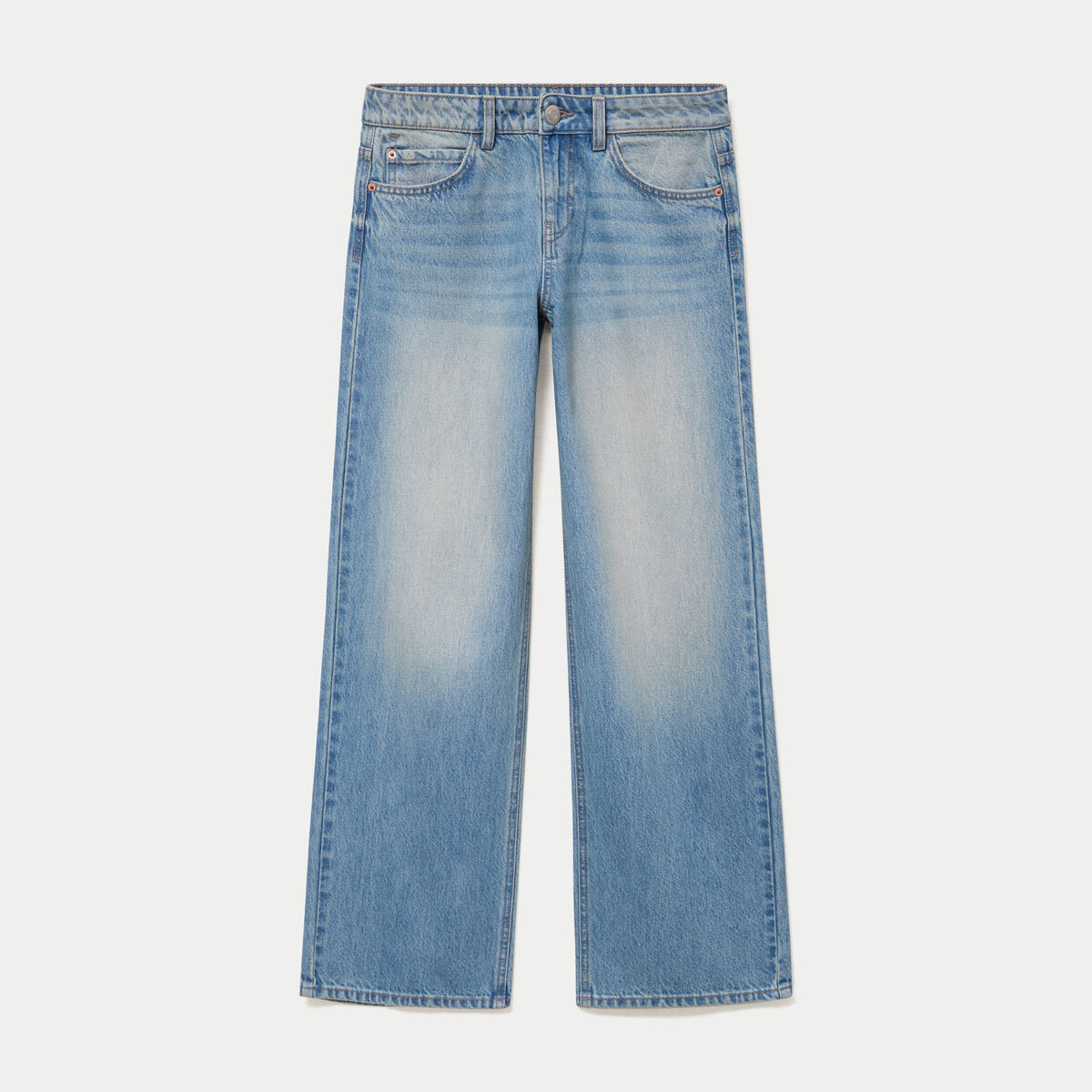 Jean Lenny wide leg taille basse denim double stone