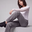 Jean Sam regular taille standard denim gris
