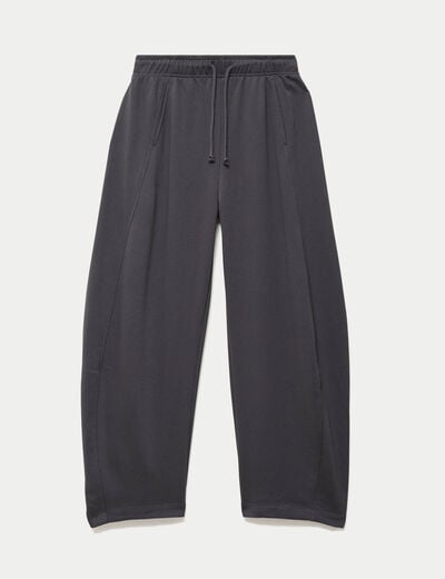Jogging coupe ample taille standard gris ado