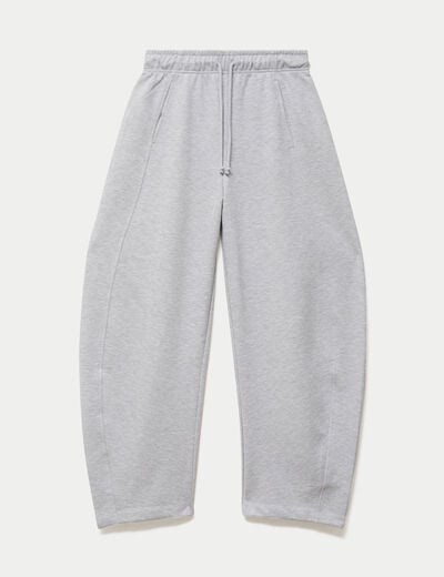 Jogging coupe ample taille standard gris clair ado
