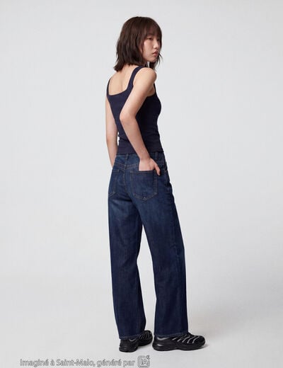 Jean Max loose taille basse denim brut