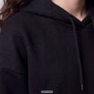 Sweat boyfriend brillant &agrave; capuche noir