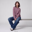 T-shirt manches longues bordeaux