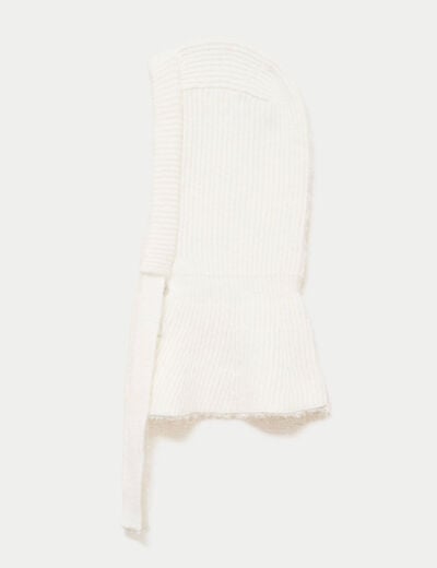 Cagoule &agrave; capuche ecru
