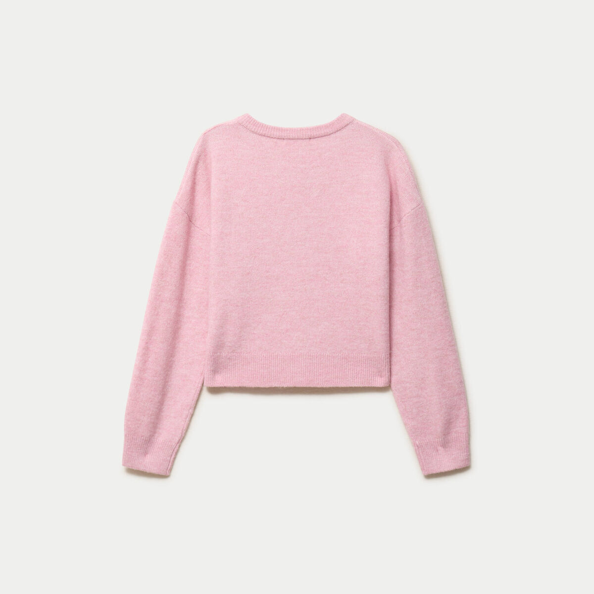 Gilet ajust&eacute; cropped manches longues rose