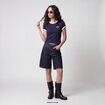 T-shirt col rond manches courtes bleu marine