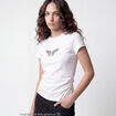 T-shirt droit court manches courtes blanc
