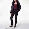 Pantalon bootcut taille basse noir