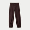 Pantalon large en cr&ecirc;pe taille standard marron fonc&eacute; ado