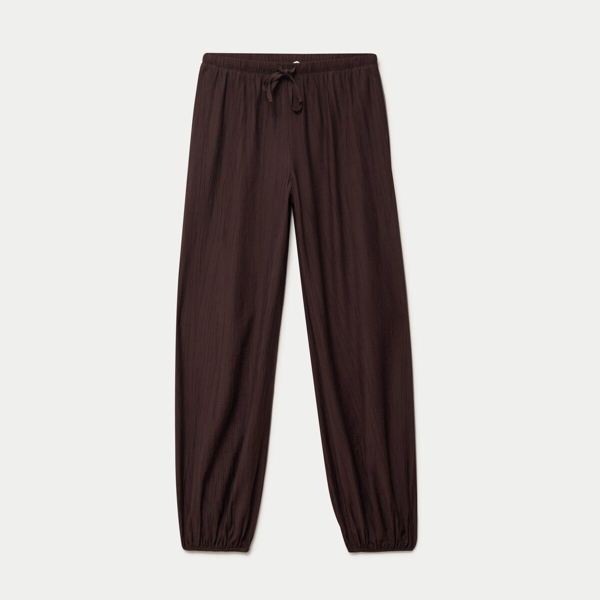 Pantalon large en cr&ecirc;pe taille standard marron fonc&eacute; ado